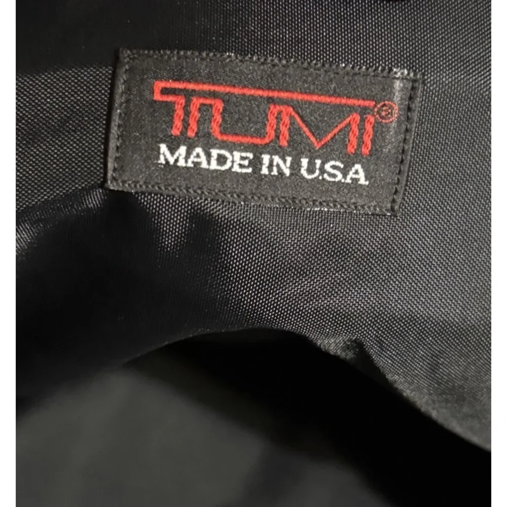 TUMI Black Ballistic Messenger Laptop Tablet Bag Crossbody Carry On Made in USA